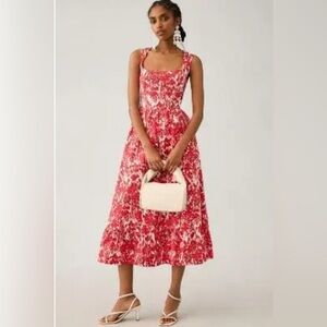 Aureta Square-Neck Corset A-Line Dress | Anthropologie size Large NWT